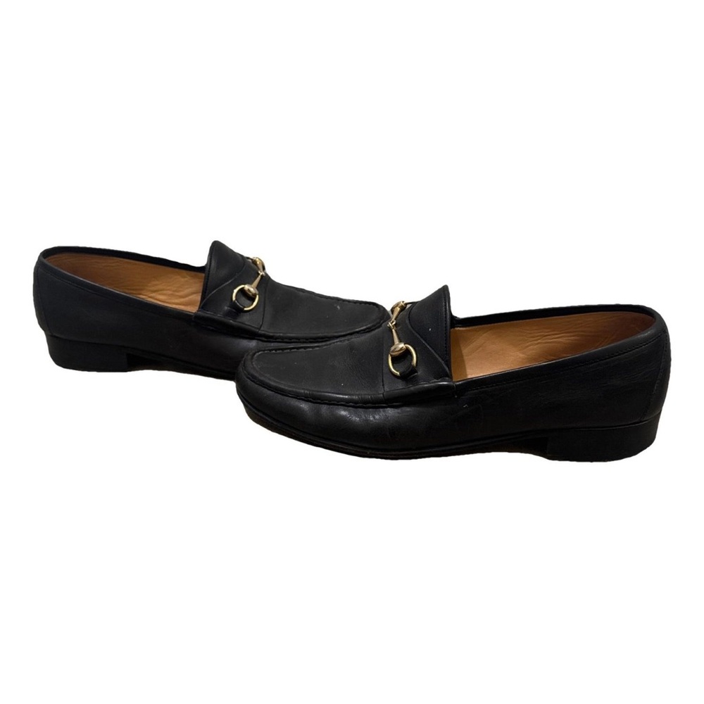 VTG Gucci 1953 Horsebit Black Leather Loafers 46.5/13